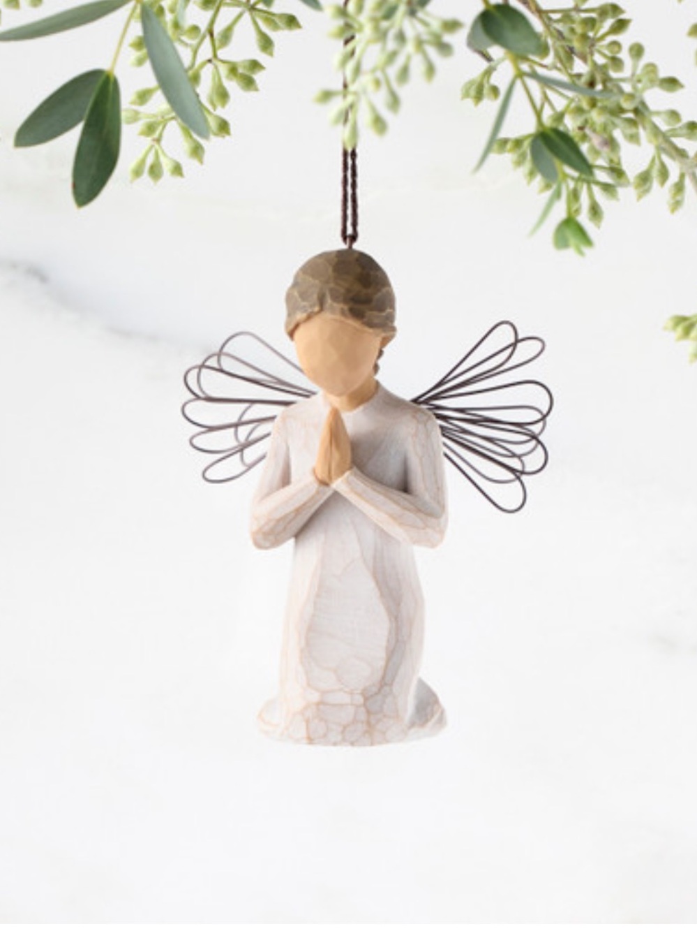 Willow Tree White Angel of Prayer Figurine Ornament
